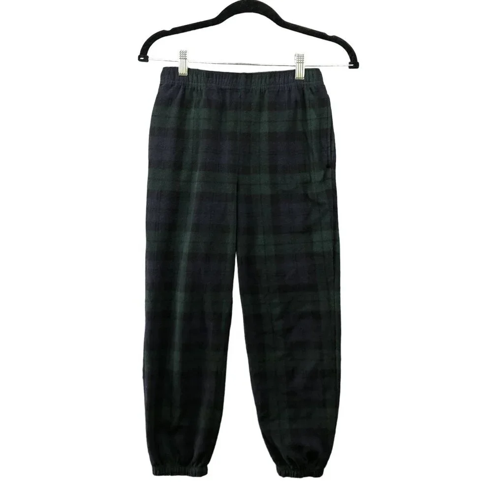 Gap Teen Youth Size‎ 10 Fleece Jogger Pants Lounge Pants Blackwatch Plaid